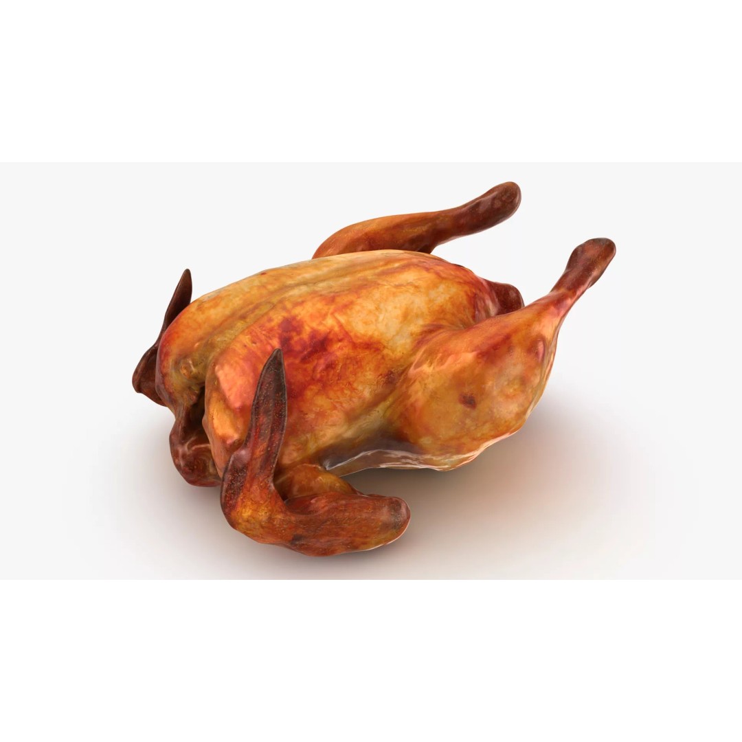 Roast Chicken 3D Model – Low Poly PBR Game Asset, FBX - View 5