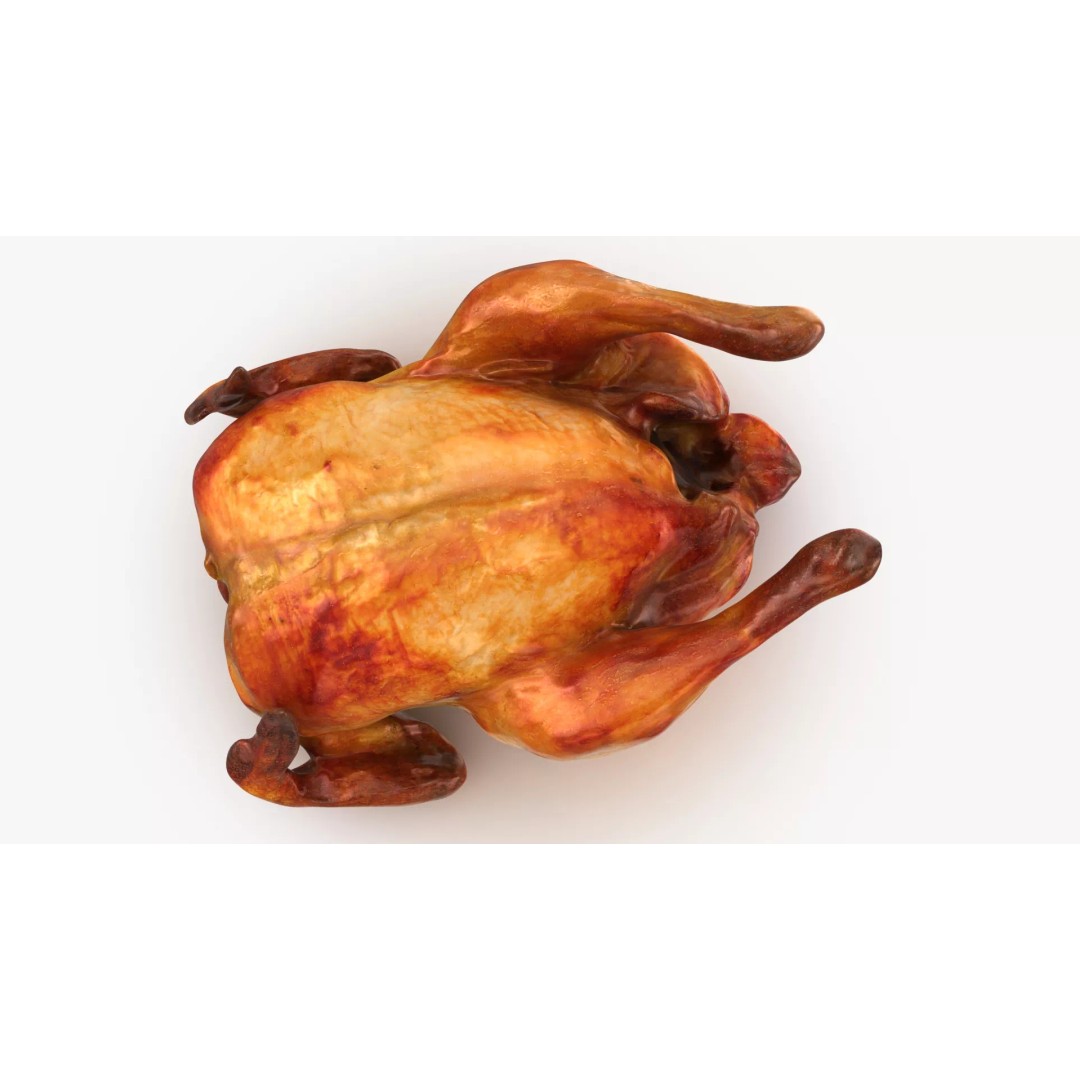 Roast Chicken 3D Model – Low Poly PBR Game Asset, FBX - View 7