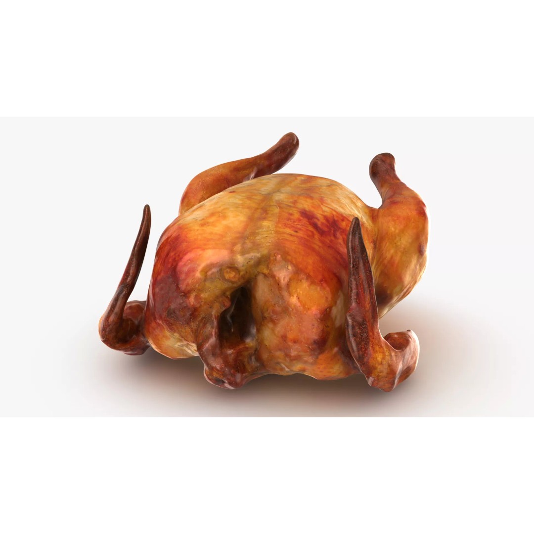 Roast Chicken 3D Model – Low Poly PBR Game Asset, FBX - View 8