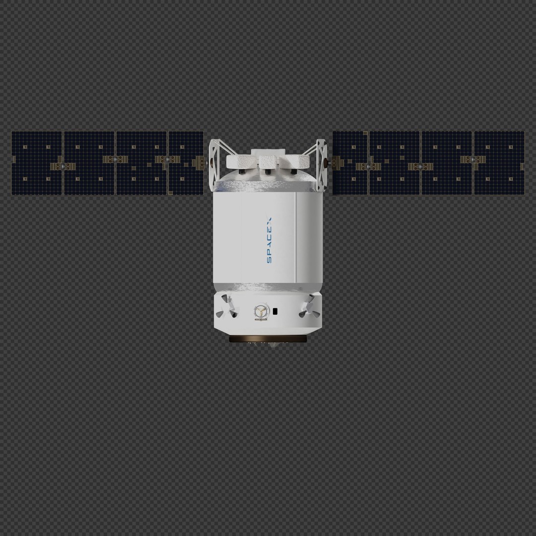SpaceX Dragon XL 3D Model – High-Poly Spacecraft for Animation, Blender - View 3