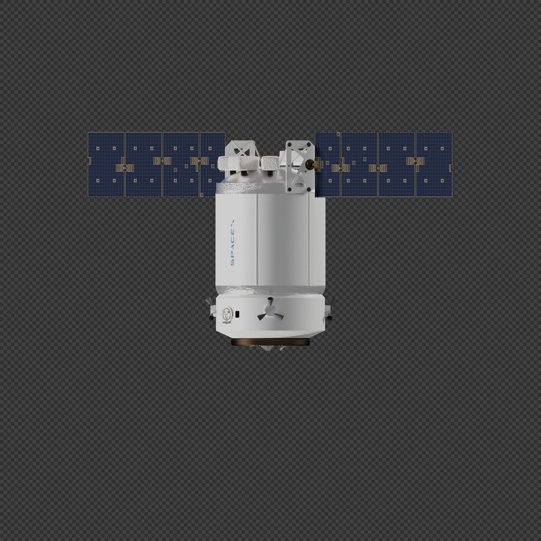 SpaceX Dragon XL 3D Model – High-Poly Spacecraft for Animation, Blender - View 5