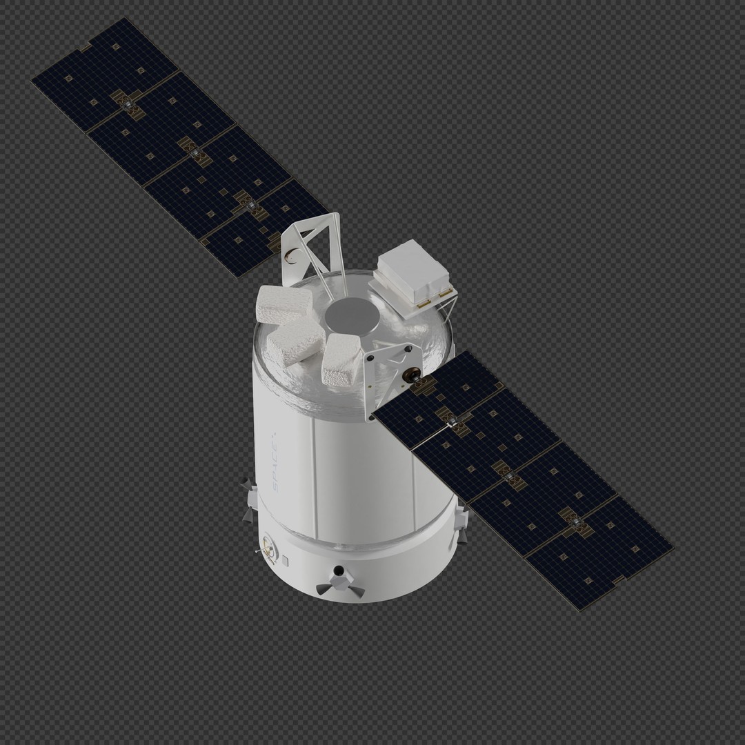 SpaceX Dragon XL 3D Model – High-Poly Spacecraft for Animation, Blender - View 6