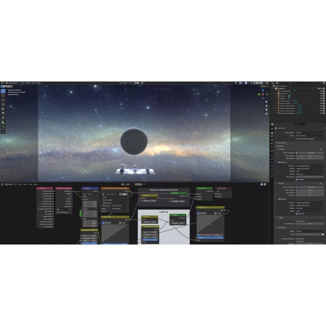 360 Degree HDRI Space Background 3D Model – 16K Equirectangular Panorama - View 22