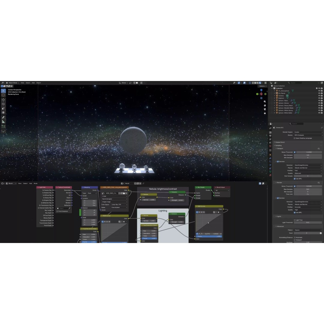 360 Degree HDRI Space Background 3D Model – 16K Equirectangular Panorama - View 23