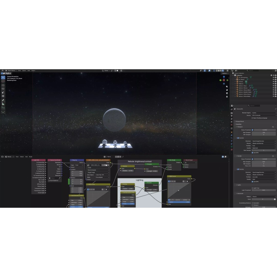 360 Degree HDRI Space Background 3D Model – 16K Equirectangular Panorama - View 24
