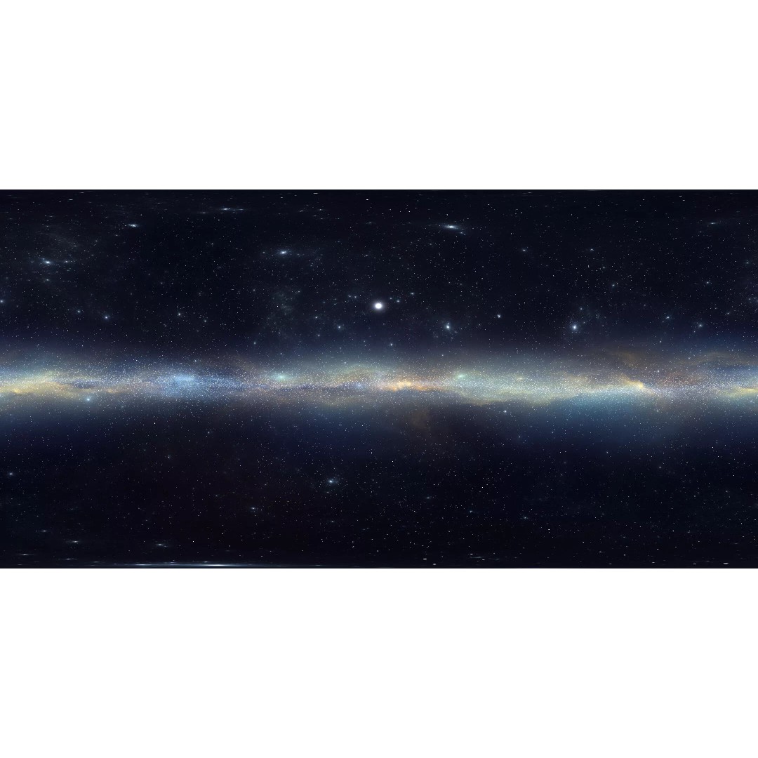 360 Degree HDRI Space Background 3D Model – 16K Equirectangular Panorama - View 3