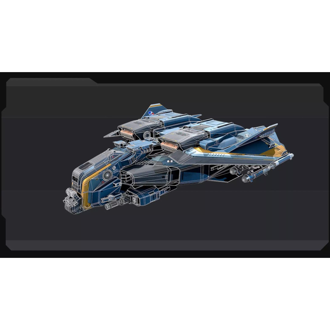 A20 Thunderbolt Spacecraft 3D Model – Low Poly PBR Game Asset, FBX