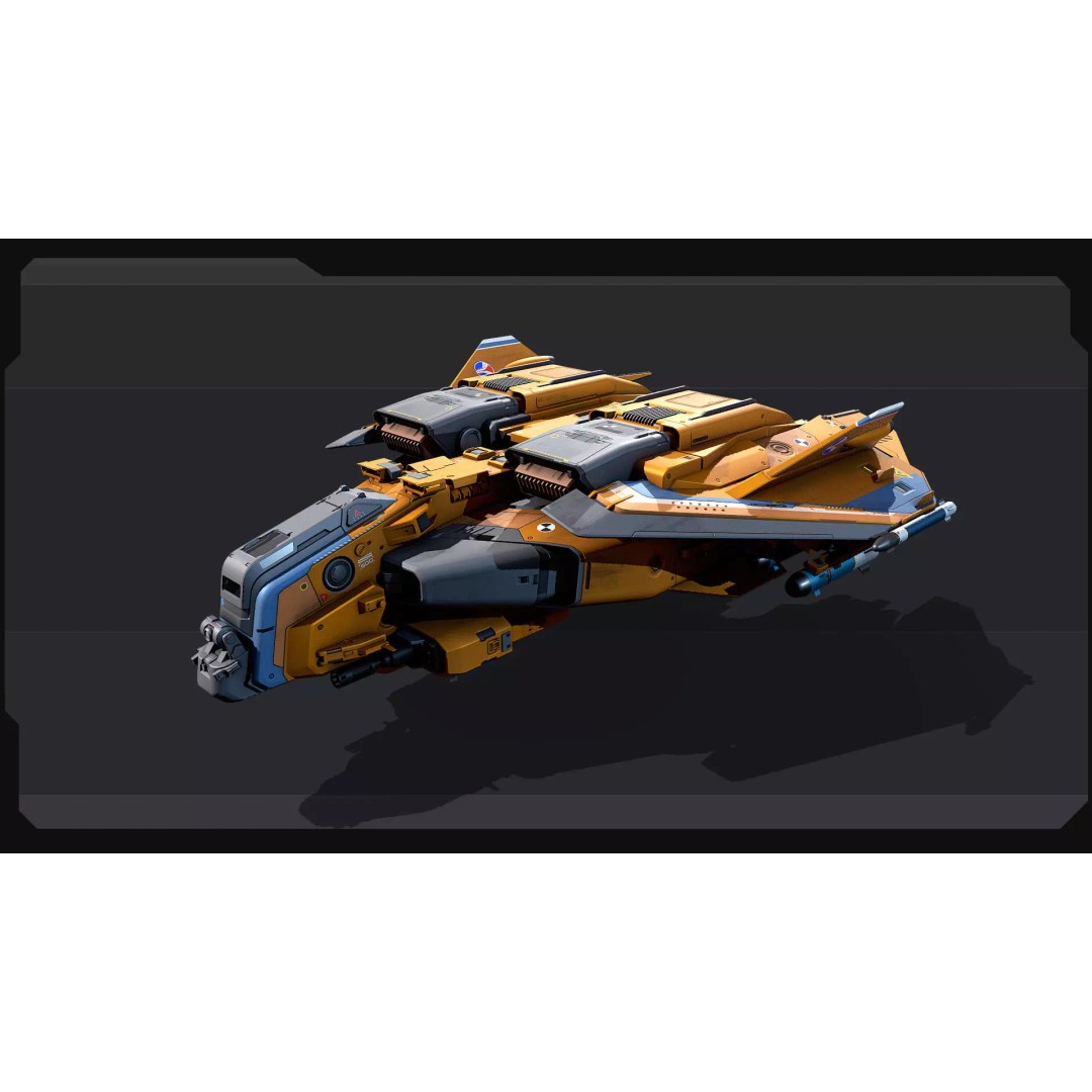 A20 Thunderbolt Spacecraft 3D Model – Low Poly PBR Game Asset, FBX - View 4