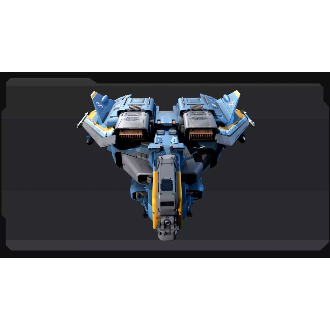 A20 Thunderbolt Spacecraft 3D Model – Low Poly PBR Game Asset, FBX - View 9