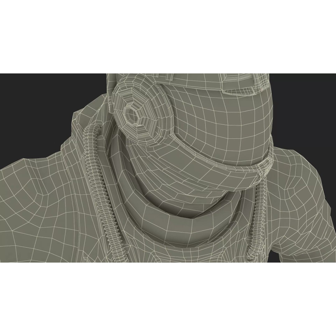 Futuristic Astronaut 3D Model – Rigged Sci-Fi Character for Animation