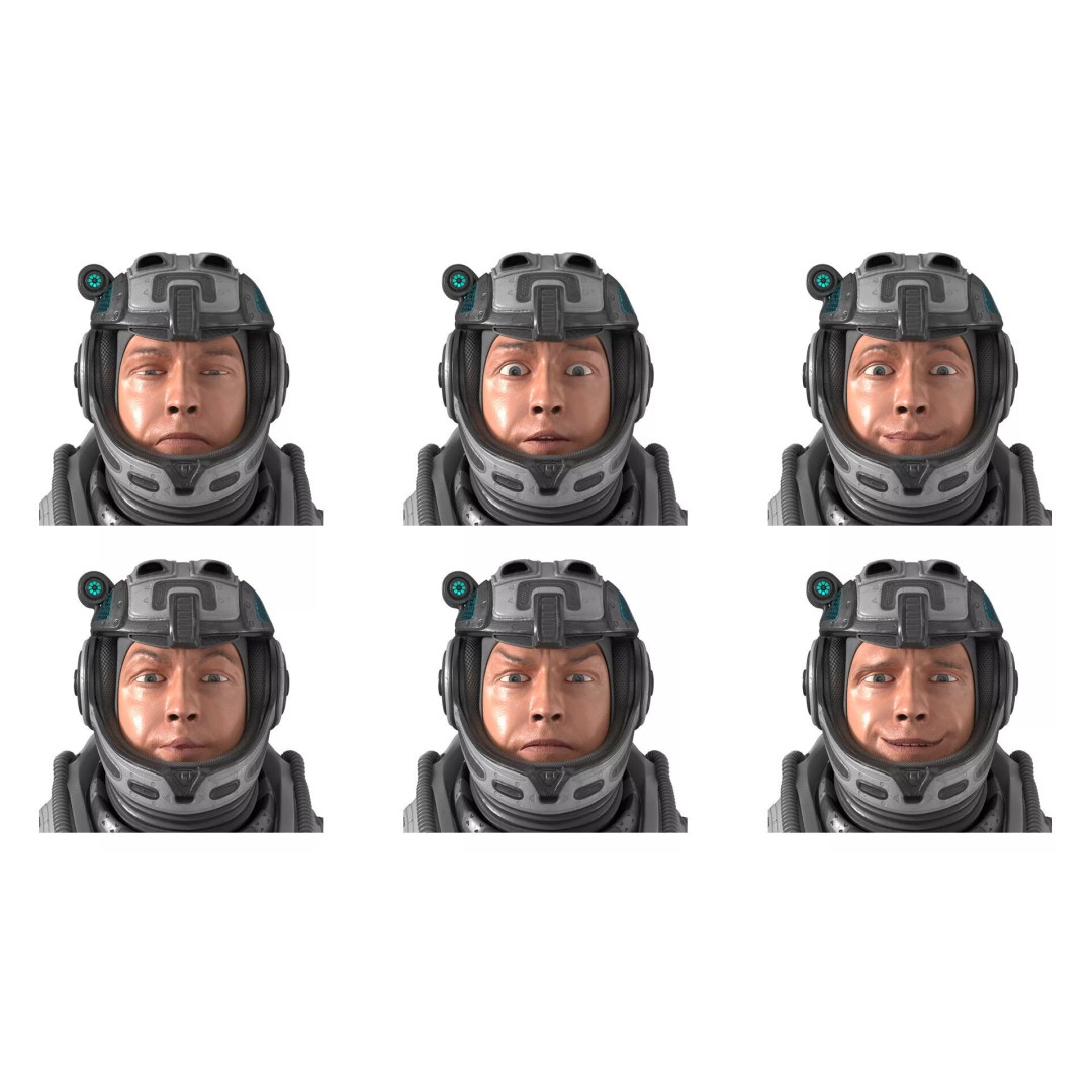 Futuristic Astronaut 3D Model – Rigged Sci-Fi Character for Animation - View 10
