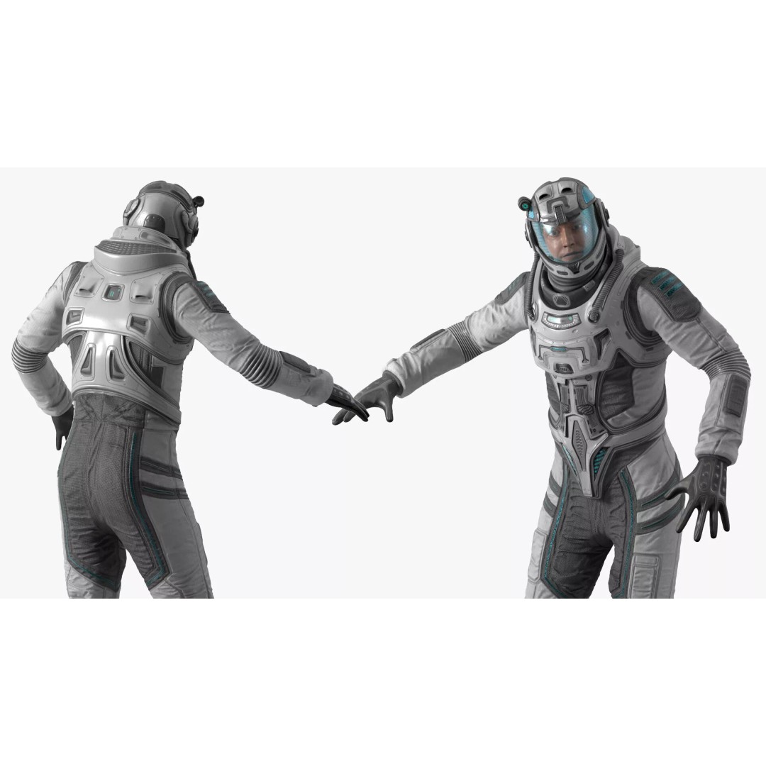 Futuristic Astronaut 3D Model – Rigged Sci-Fi Character for Animation - View 13