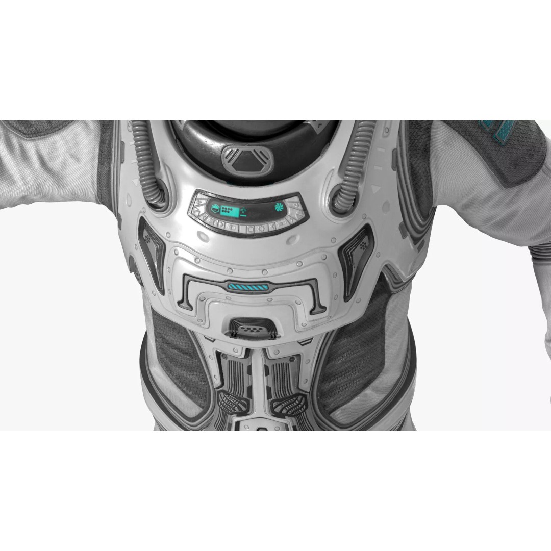 Futuristic Astronaut 3D Model – Rigged Sci-Fi Character for Animation - View 18