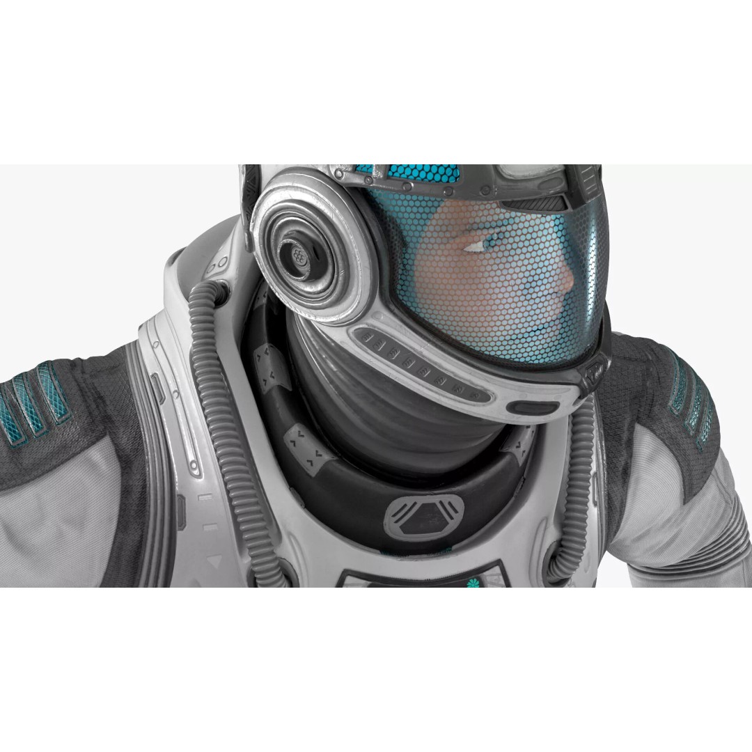 Futuristic Astronaut 3D Model – Rigged Sci-Fi Character for Animation - View 19