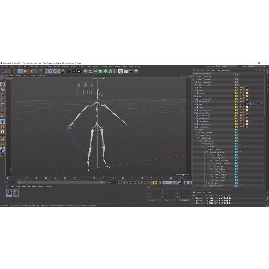 Futuristic Astronaut 3D Model – Rigged Sci-Fi Character for Animation - View 24