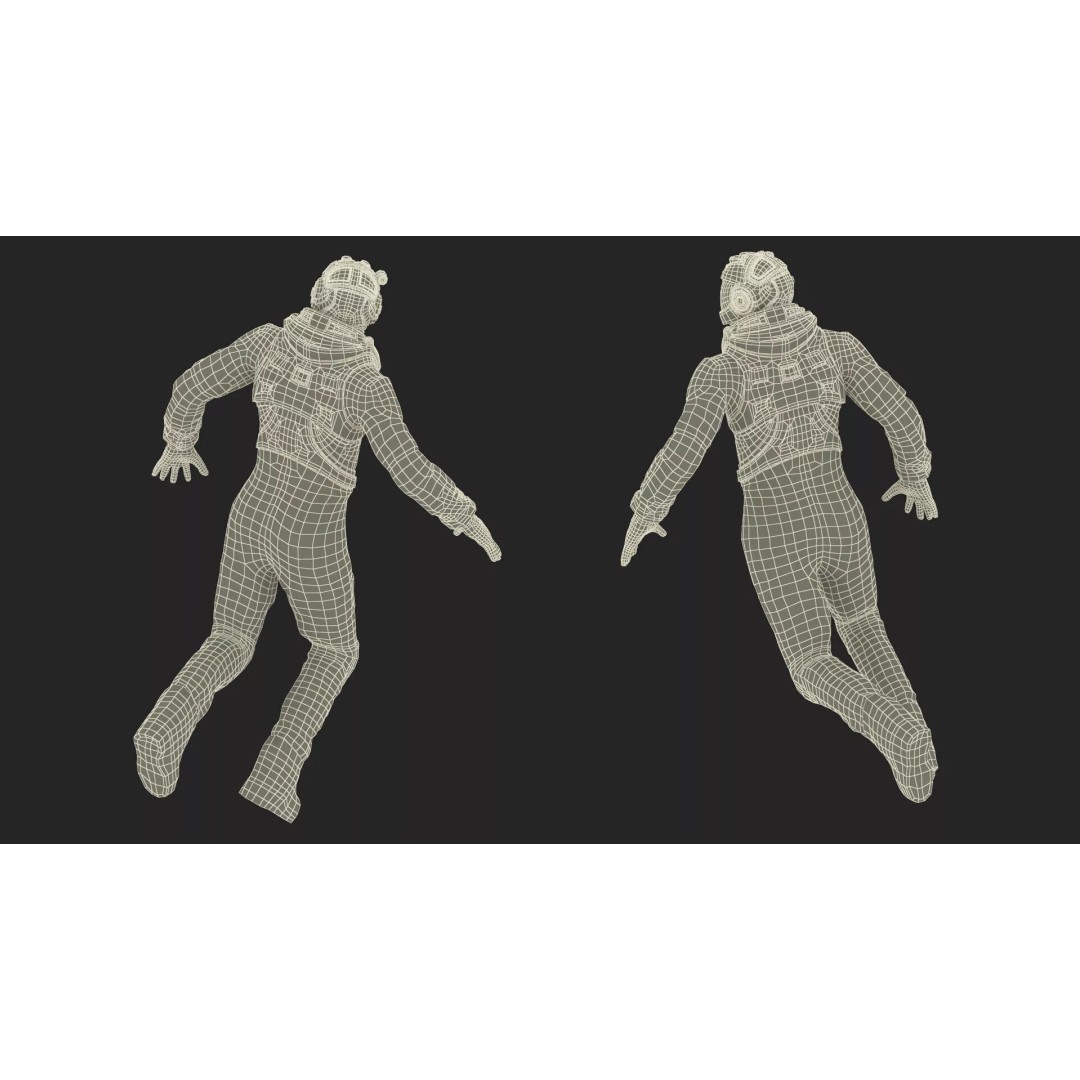 Futuristic Astronaut 3D Model – Rigged Sci-Fi Character for Animation - View 31