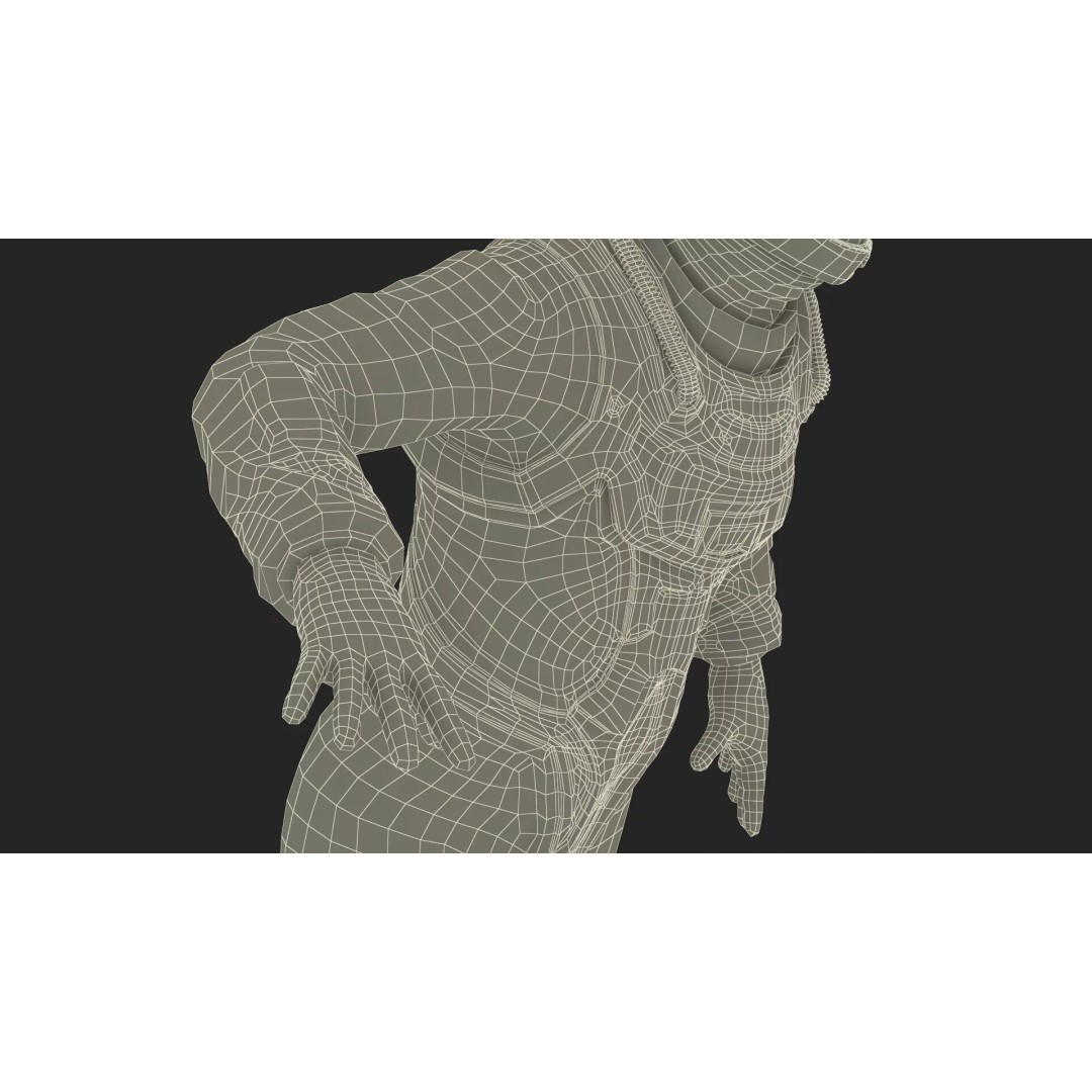 Futuristic Astronaut 3D Model – Rigged Sci-Fi Character for Animation - View 35