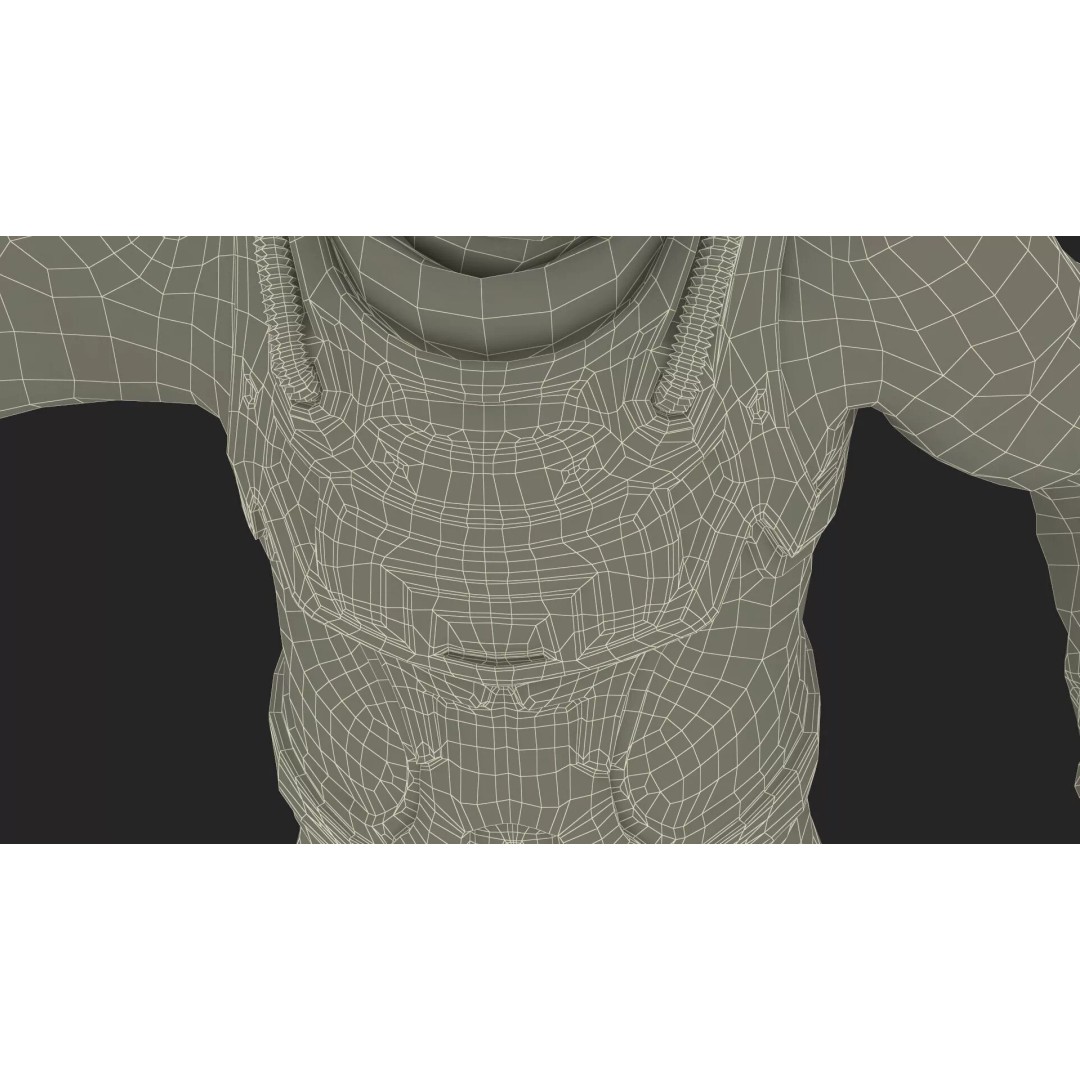 Futuristic Astronaut 3D Model – Rigged Sci-Fi Character for Animation - View 36