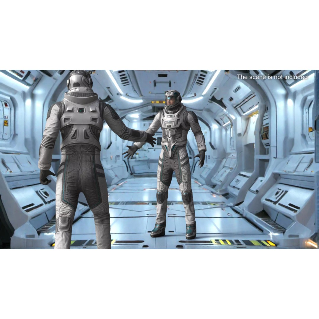 Futuristic Astronaut 3D Model – Rigged Sci-Fi Character for Animation - View 5