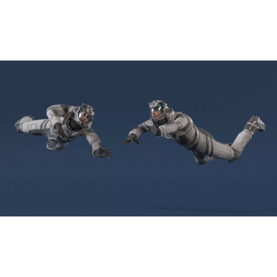 Futuristic Astronaut 3D Model – Rigged Sci-Fi Character for Animation - View 7