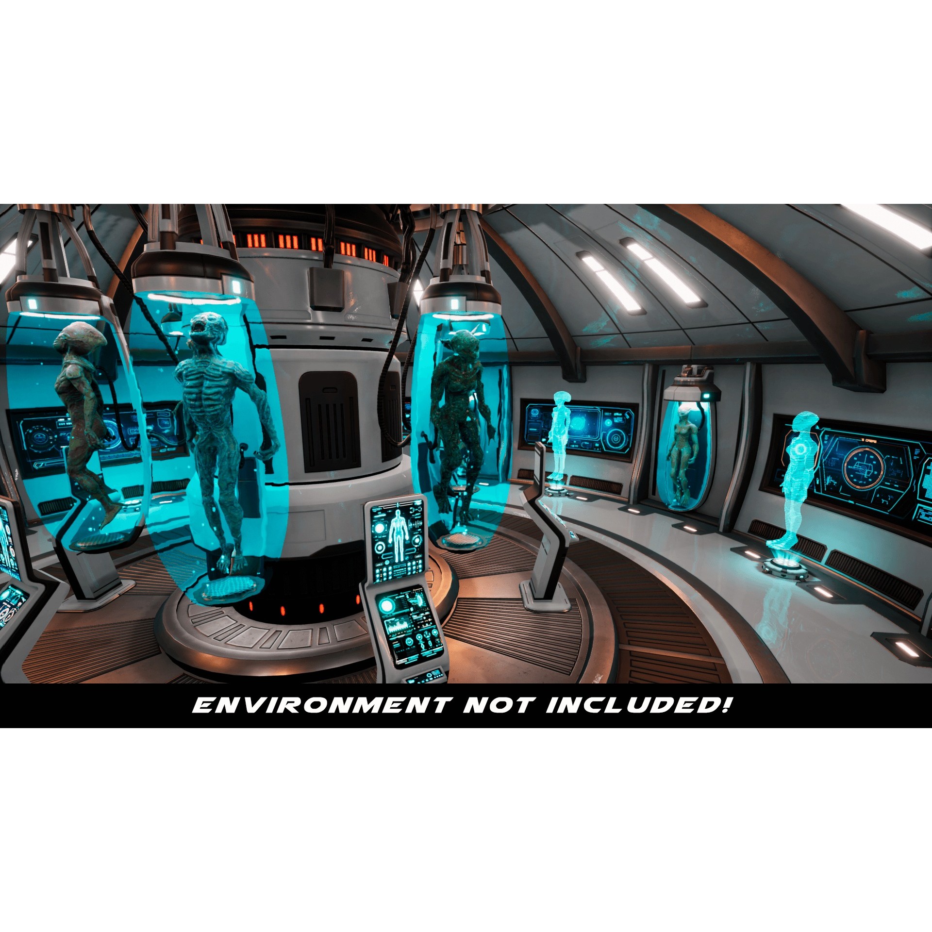 SciFi Lab Cryo Capsules - Low-Poly Game-Ready 3D Model - View 12