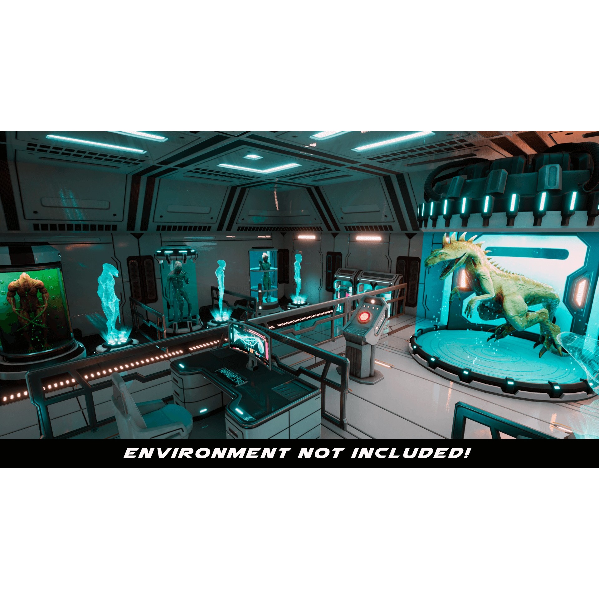 SciFi Lab Cryo Capsules - Low-Poly Game-Ready 3D Model - View 13