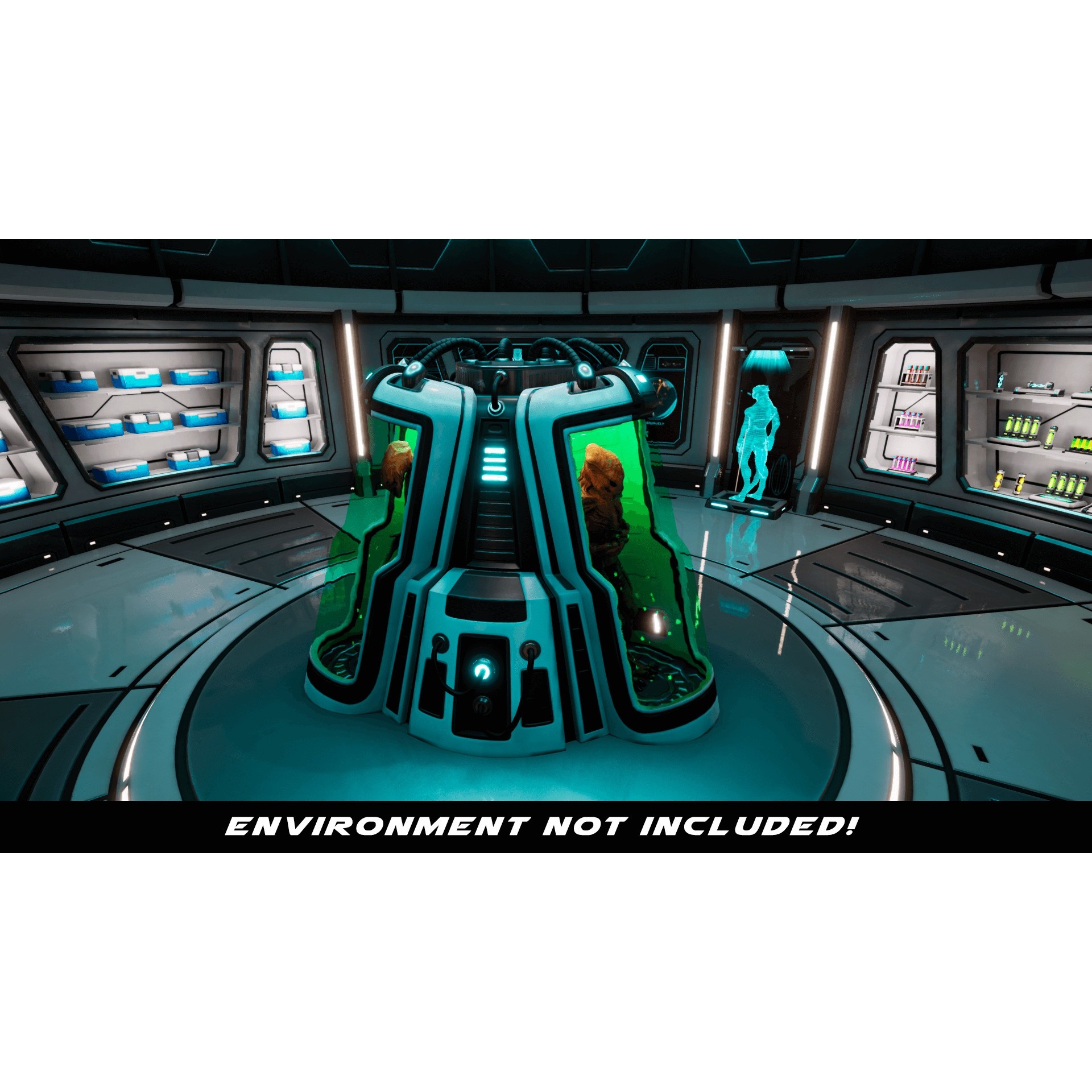 SciFi Lab Cryo Capsules - Low-Poly Game-Ready 3D Model - View 9