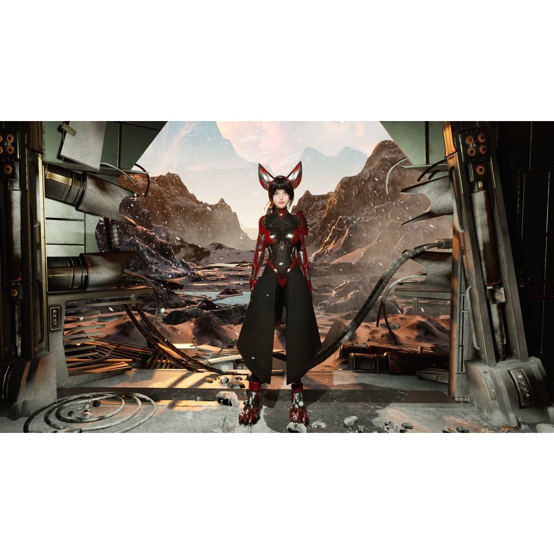 Cosmo Fox Girl 3D Model – Game Ready Low-Poly Sci-Fi Character, FBX - View 17