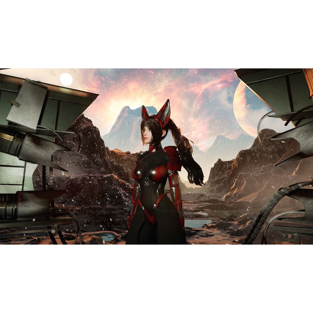 Cosmo Fox Girl 3D Model – Game Ready Low-Poly Sci-Fi Character, FBX - View 18