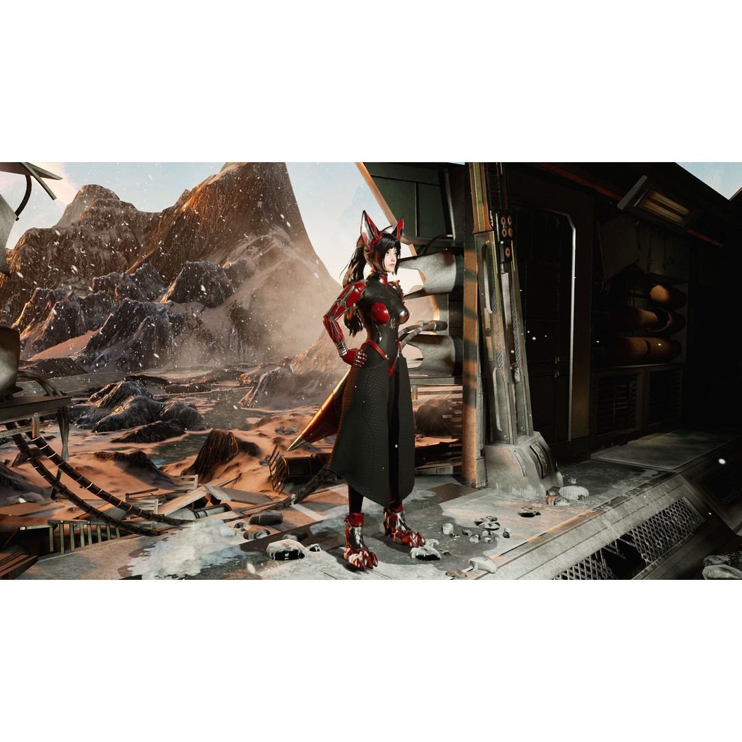 Cosmo Fox Girl 3D Model – Game Ready Low-Poly Sci-Fi Character, FBX - View 19