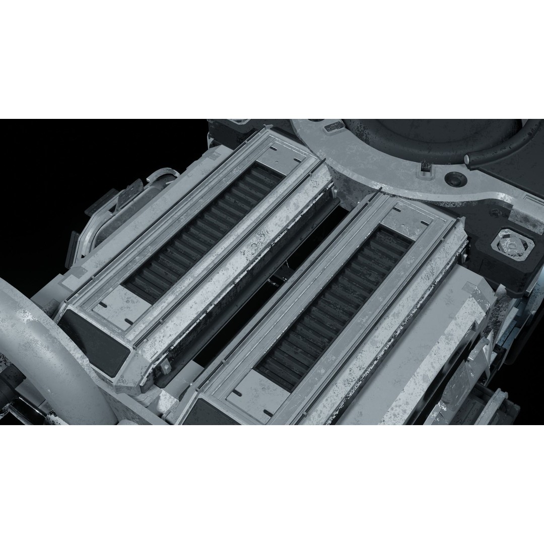 Sci-Fi Spaceship 3D Model – Low Poly PBR Asset, Blender, Animation - View 12