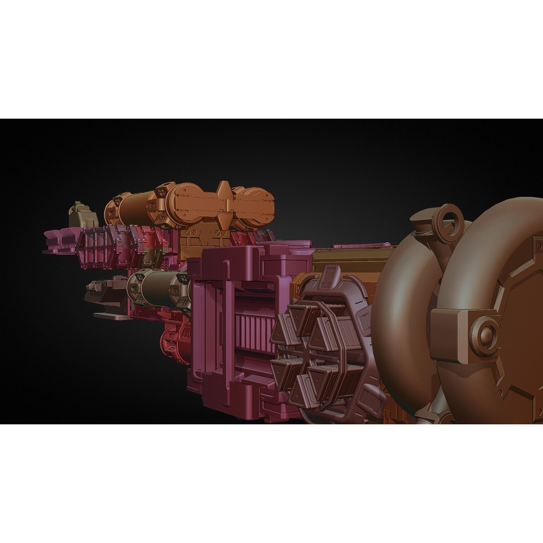 Sci-Fi Spaceship 3D Model – Low Poly PBR Asset, Blender, Animation - View 18