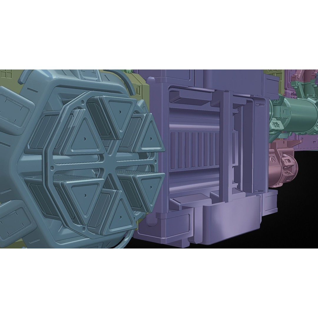 Sci-Fi Spaceship 3D Model – Low Poly PBR Asset, Blender, Animation - View 19