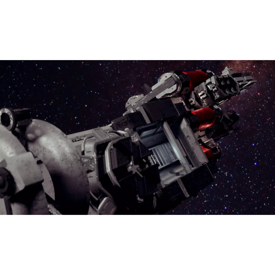 Sci-Fi Spaceship 3D Model – Low Poly PBR Asset, Blender, Animation - View 2