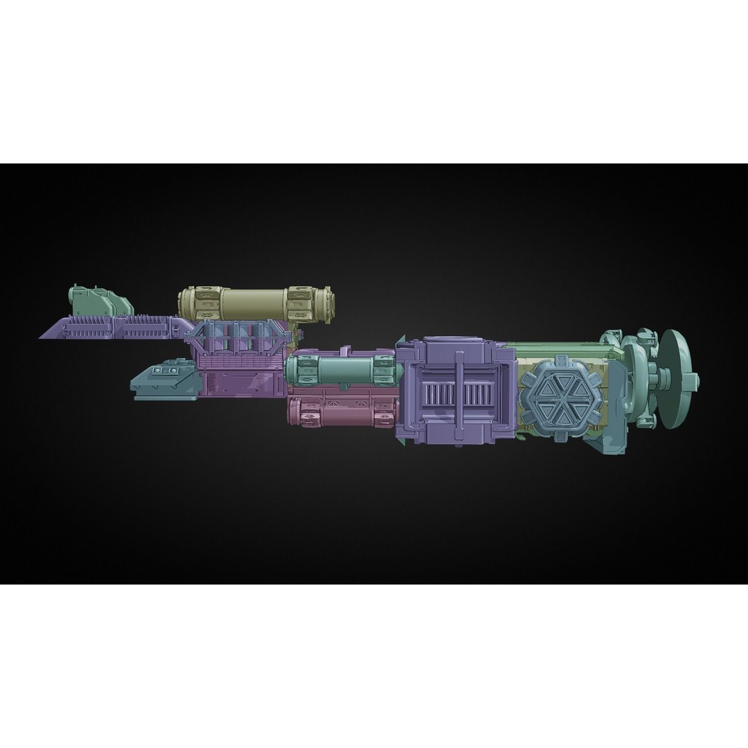 Sci-Fi Spaceship 3D Model – Low Poly PBR Asset, Blender, Animation - View 23