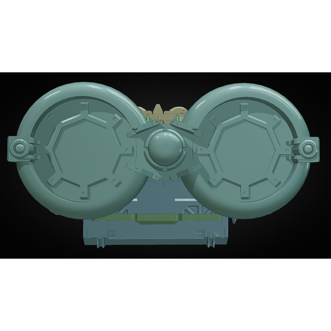 Sci-Fi Spaceship 3D Model – Low Poly PBR Asset, Blender, Animation - View 24