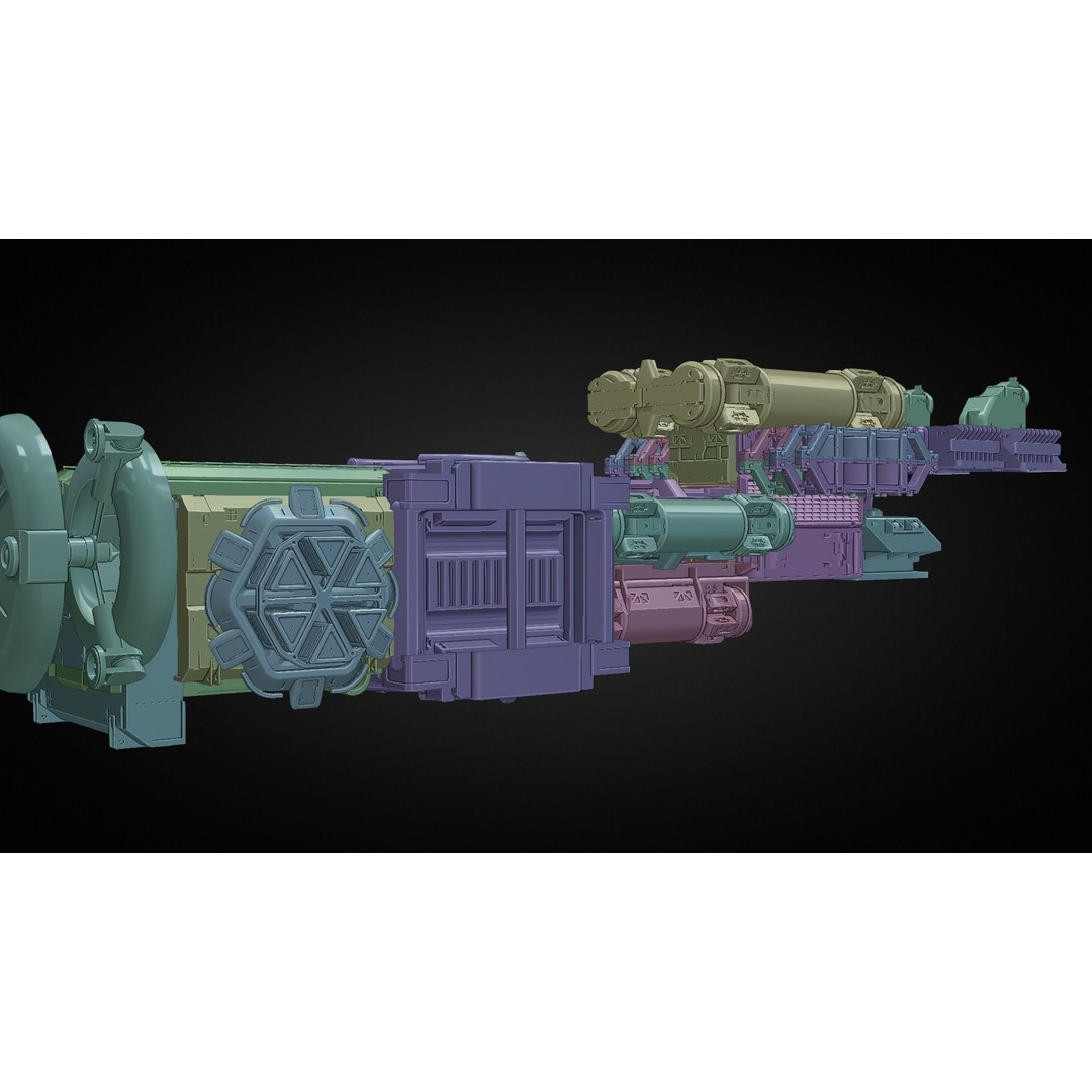 Sci-Fi Spaceship 3D Model – Low Poly PBR Asset, Blender, Animation - View 25