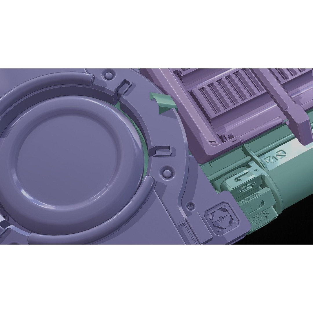 Sci-Fi Spaceship 3D Model – Low Poly PBR Asset, Blender, Animation - View 26