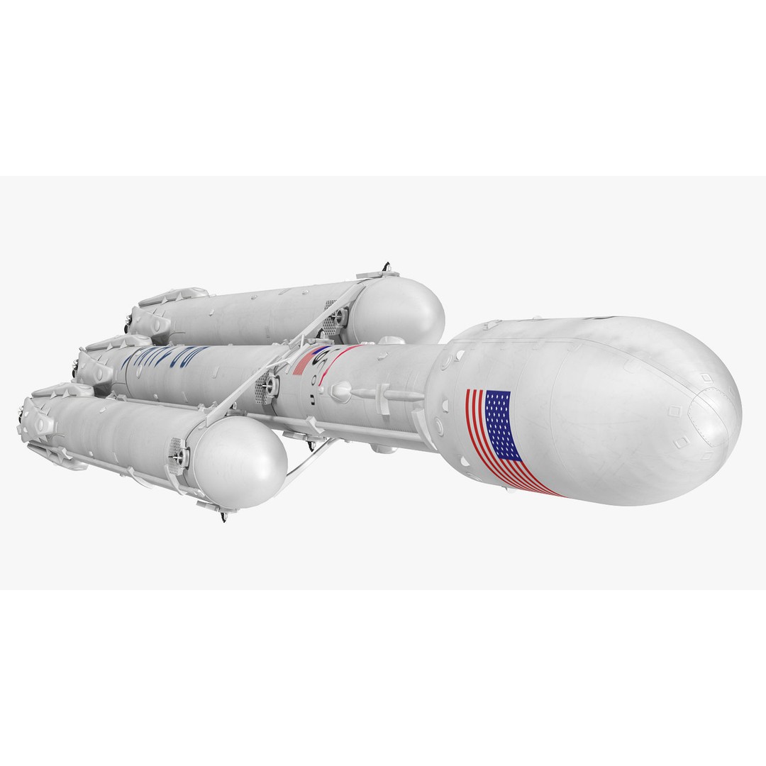 SpaceX Falcon Heavy Rocket 3D Model – Rigged PBR Asset, FBX - View 12