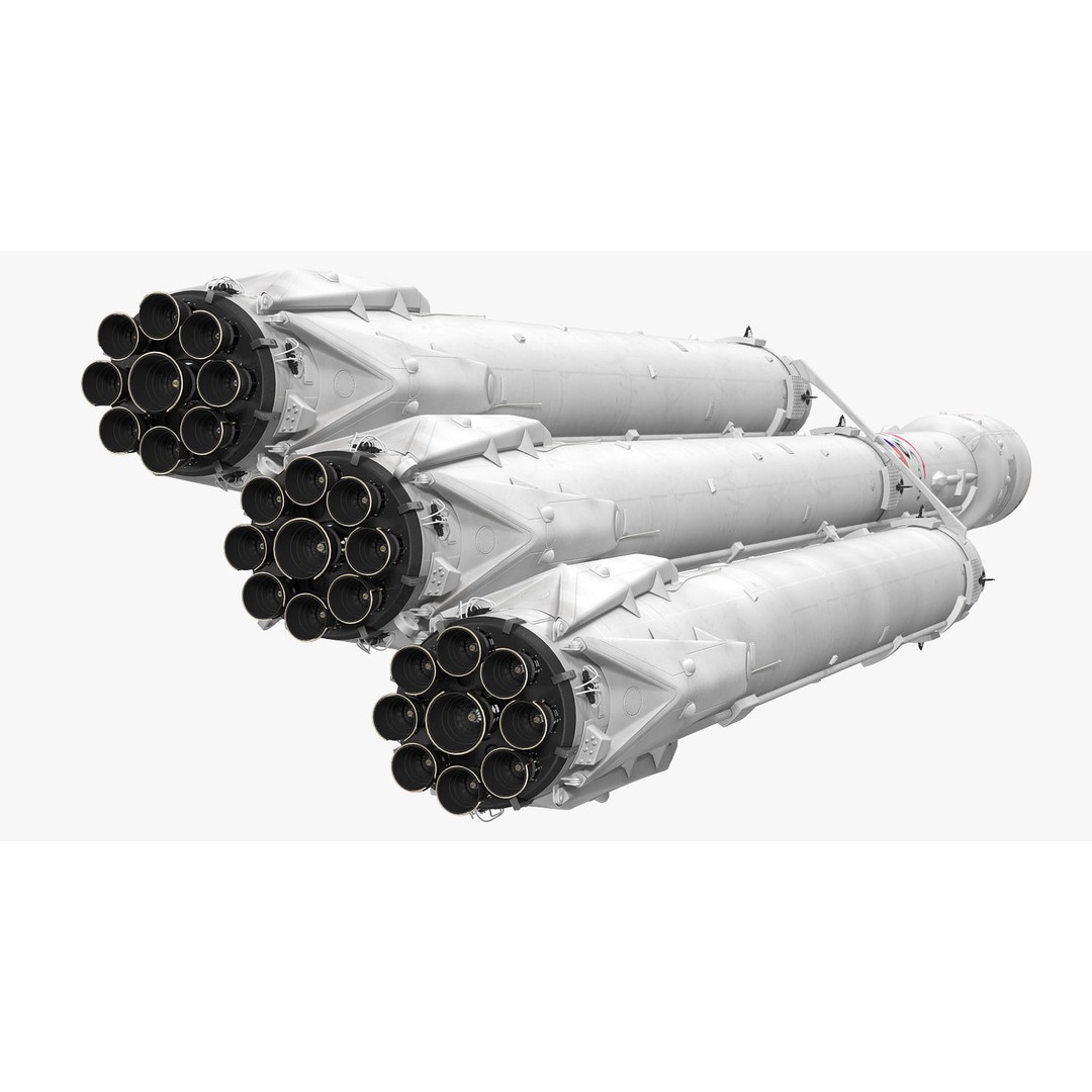 SpaceX Falcon Heavy Rocket 3D Model – Rigged PBR Asset, FBX - View 13