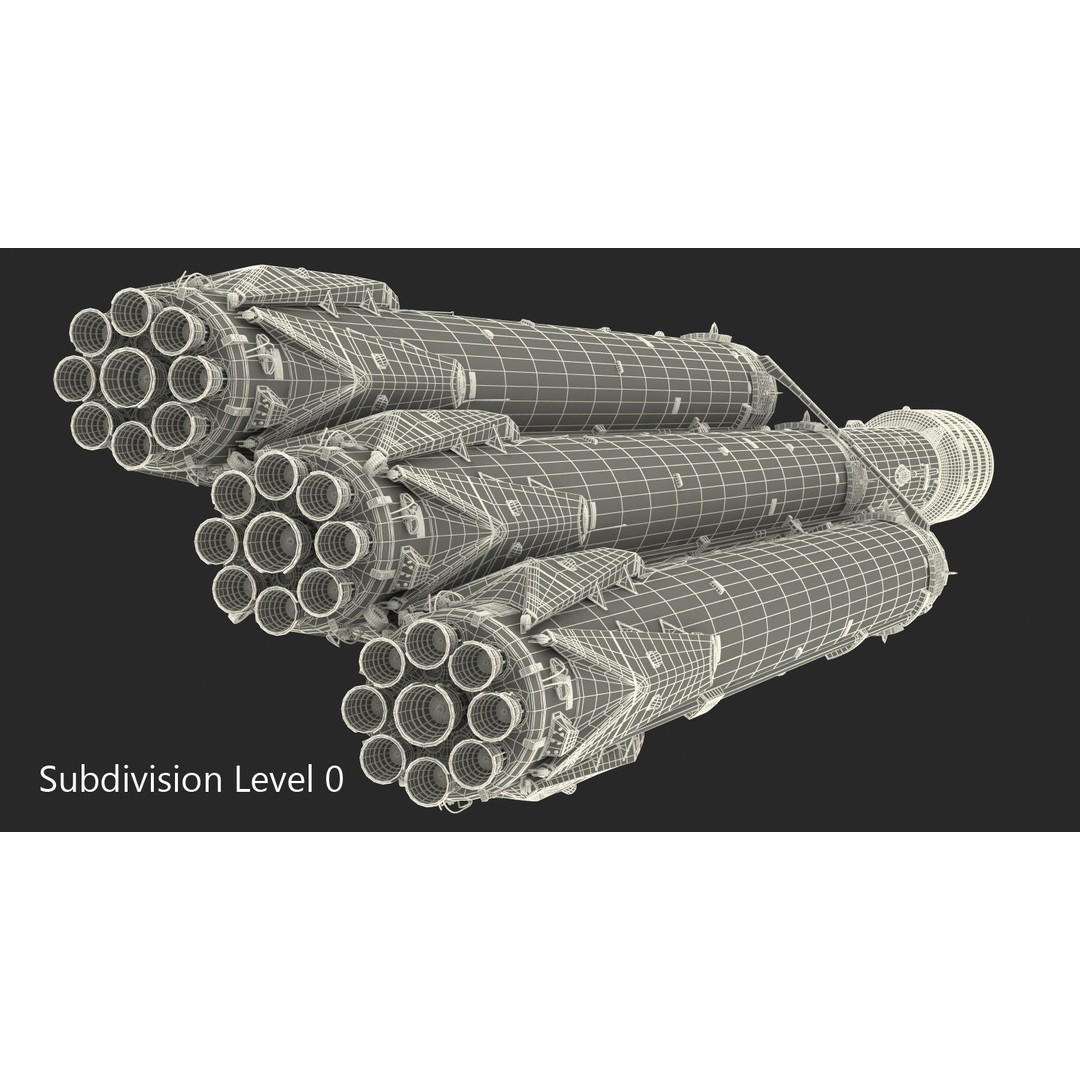 SpaceX Falcon Heavy Rocket 3D Model – Rigged PBR Asset, FBX - View 26