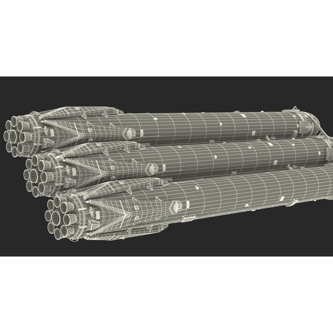 SpaceX Falcon Heavy Rocket 3D Model – Rigged PBR Asset, FBX - View 35