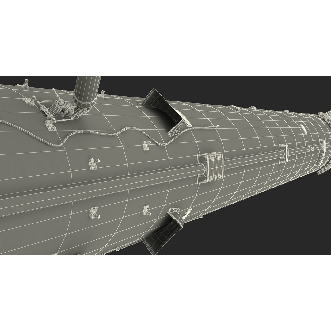 SpaceX Falcon Heavy Rocket 3D Model – Rigged PBR Asset, FBX - View 37