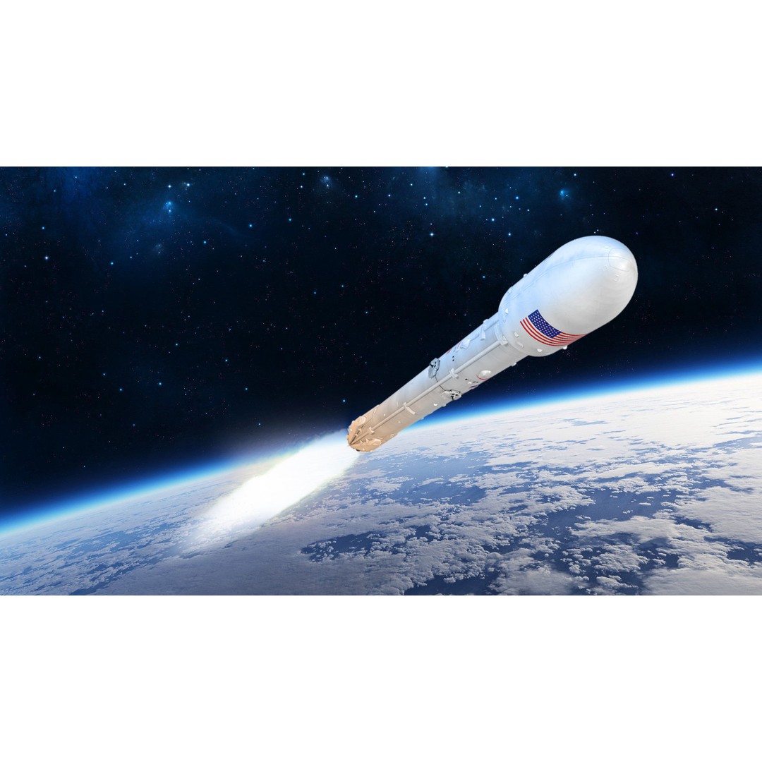 SpaceX Falcon Heavy Rocket 3D Model – Rigged PBR Asset, FBX - View 4