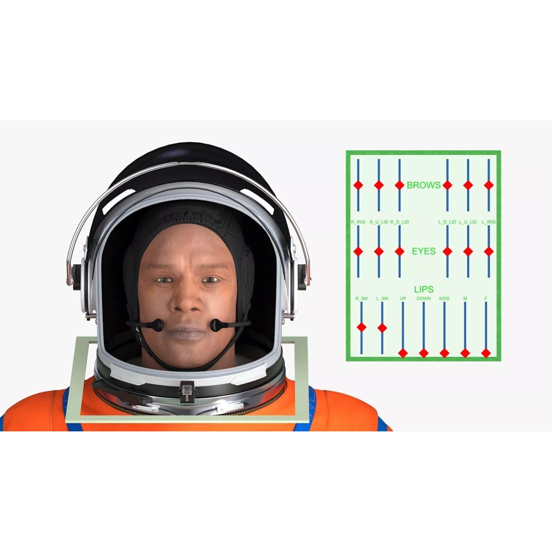 Astronaut 3D Model – Rigged Space Suit for Cinema 4D, PBR Textures - View 10