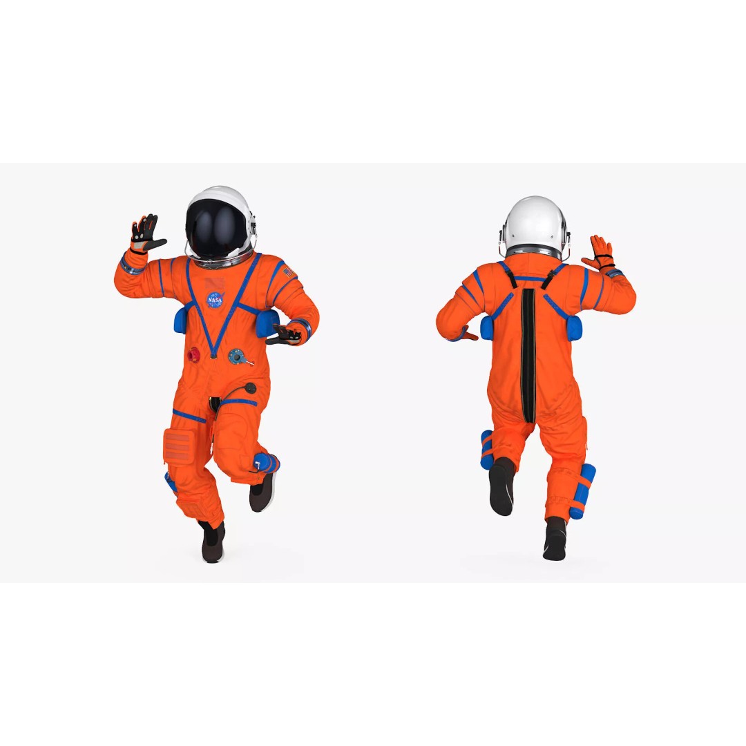 Astronaut 3D Model – Rigged Space Suit for Cinema 4D, PBR Textures - View 2