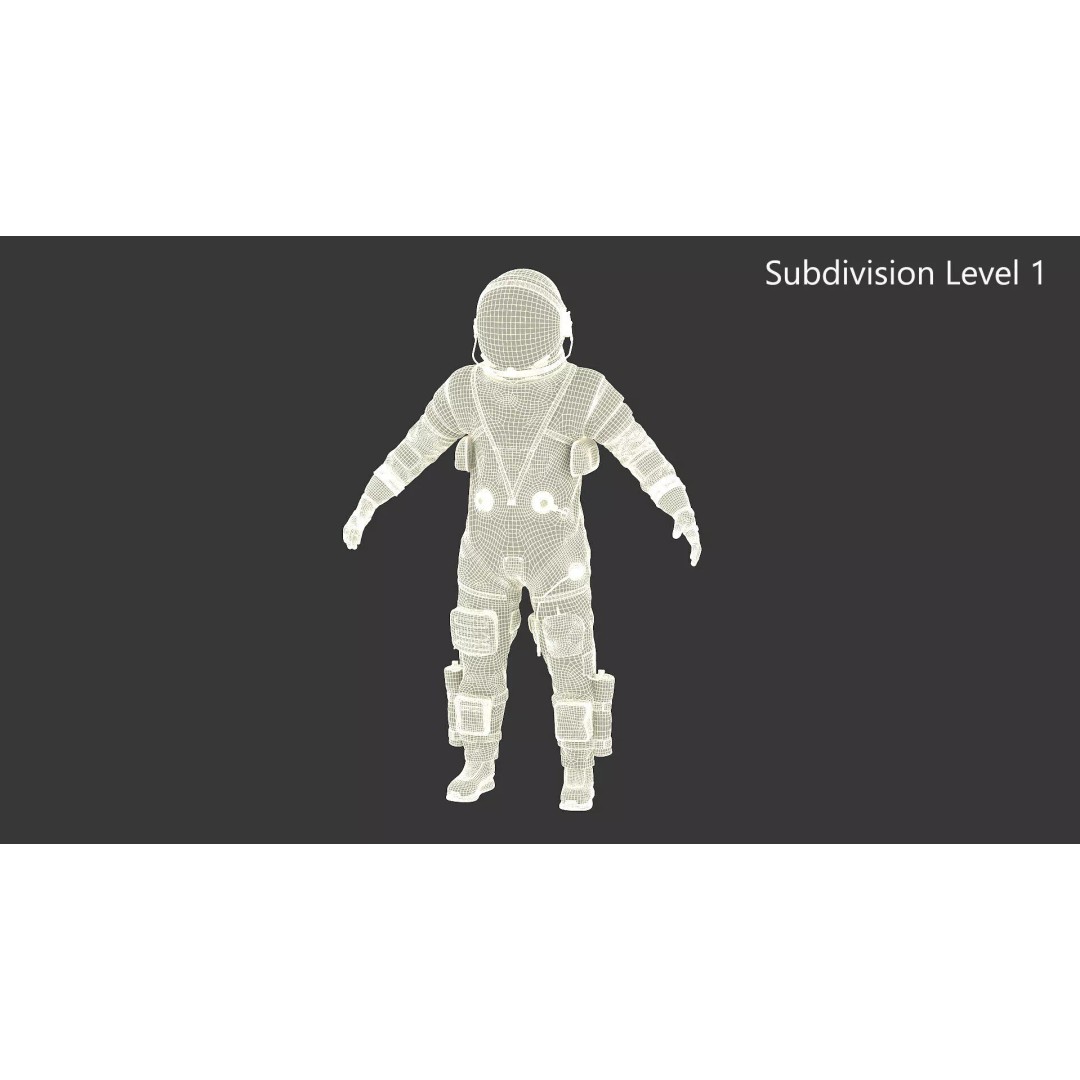 Astronaut 3D Model – Rigged Space Suit for Cinema 4D, PBR Textures - View 35