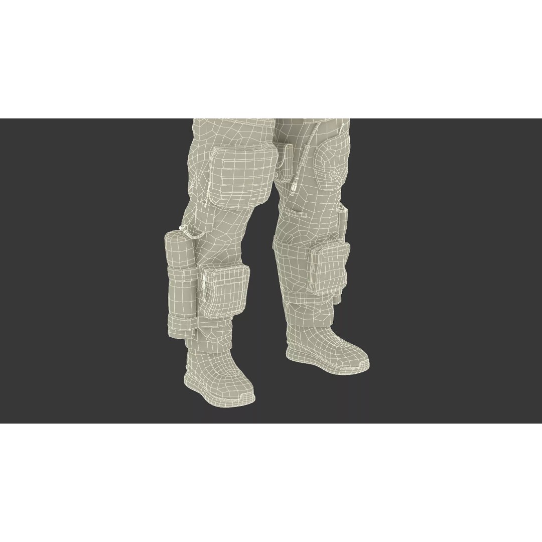 Astronaut 3D Model – Rigged Space Suit for Cinema 4D, PBR Textures - View 39