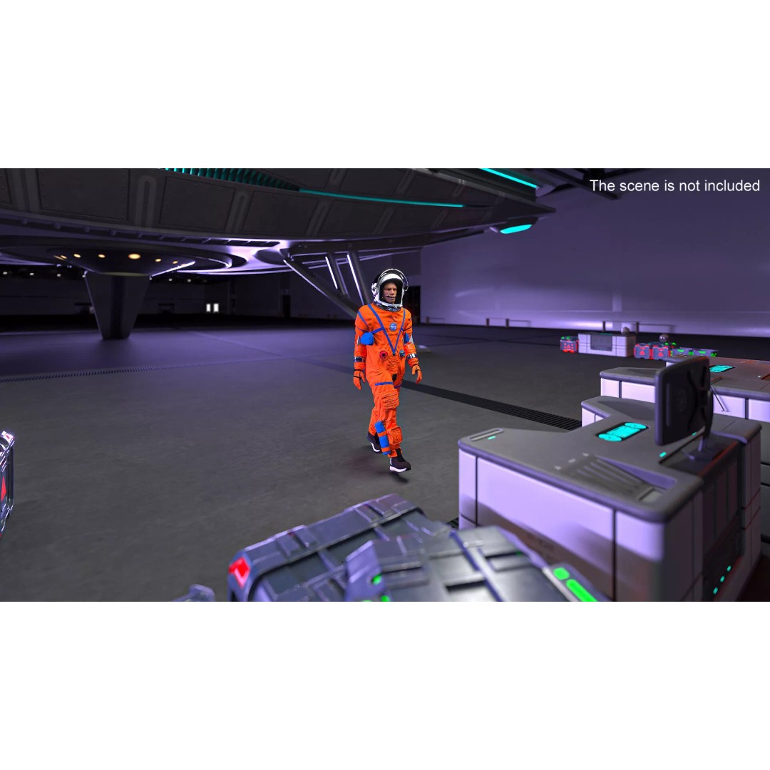 Astronaut 3D Model – Rigged Space Suit for Cinema 4D, PBR Textures - View 5