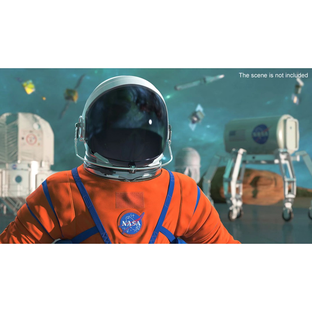 Astronaut 3D Model – Rigged Space Suit for Cinema 4D, PBR Textures - View 6